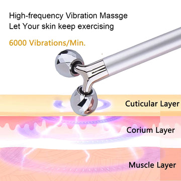 Electric Roller Beauty Bar Vibrating Facial Roller Massager Anti-Wrinkle Skin Care Roller Face Massager Lift Slimming Tool